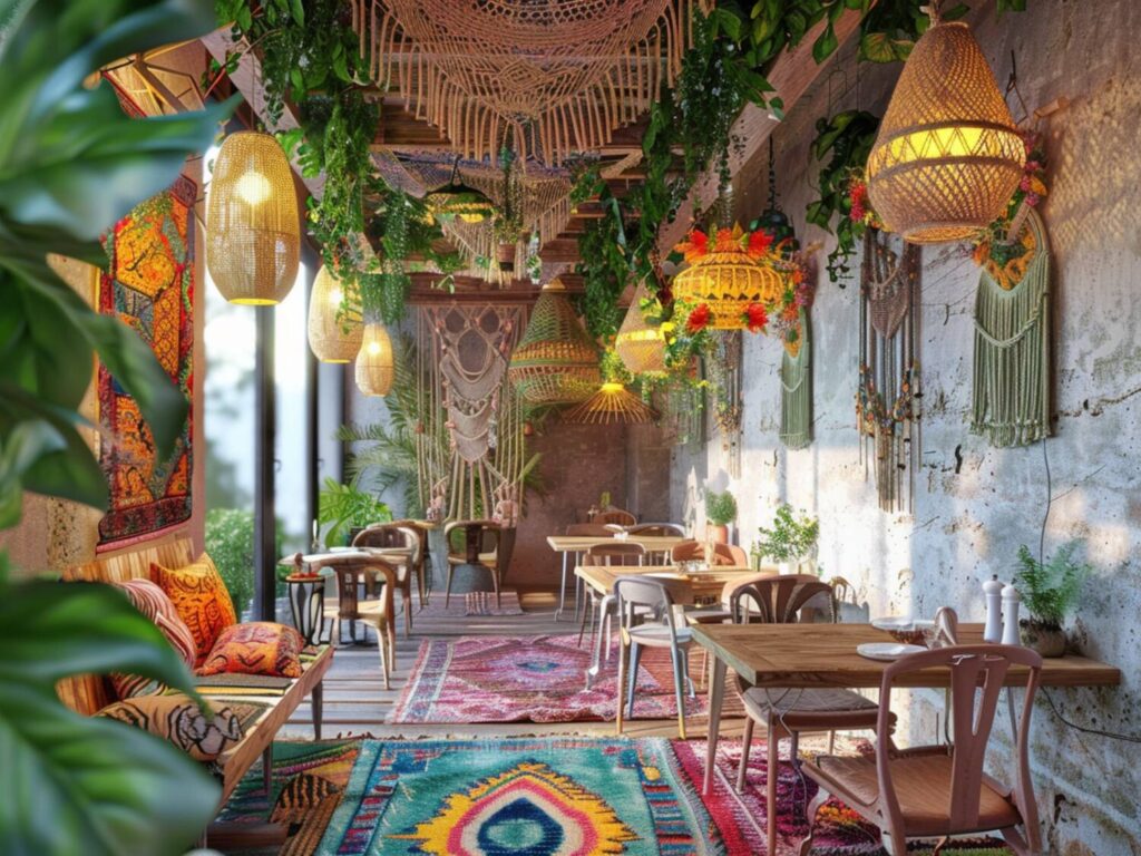Jakie oświetlenie najlepiej pasuje do wnętrz restauracyjnych w stylu boho