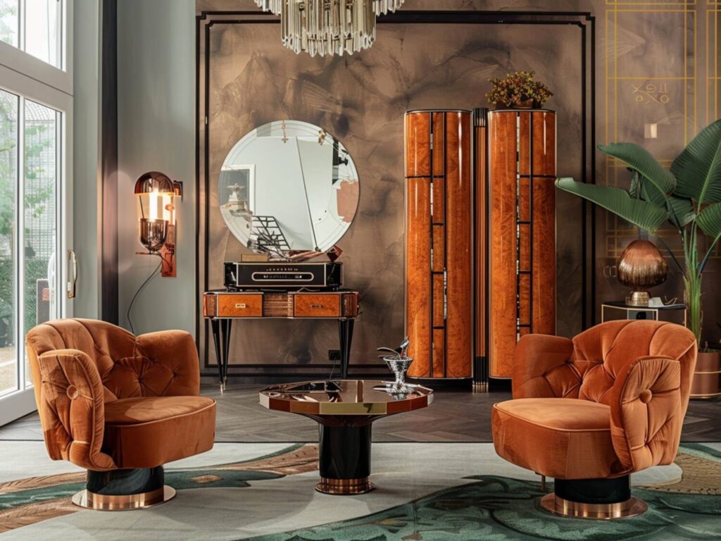 10 inspiracji na wnętrza glamour z dodatkami w stylu vintage