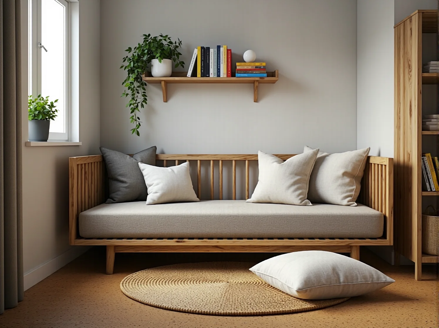 Zbliżenie na bezpieczne i nietoksyczne farby wodne użyte w ekologicznych meblach dziecięcych.