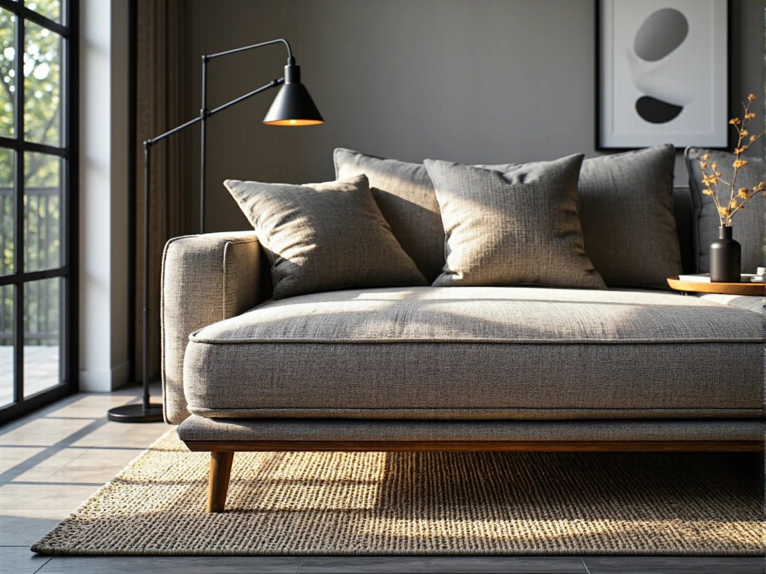 Metalowe oświetlenie solarne przy surowym betonowym basenie