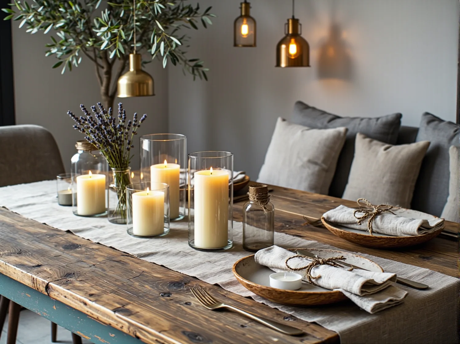 Nastrojowe oświetlenie ogrodowe i klimatyczne latarenki w ogrodzie prowansalskim.