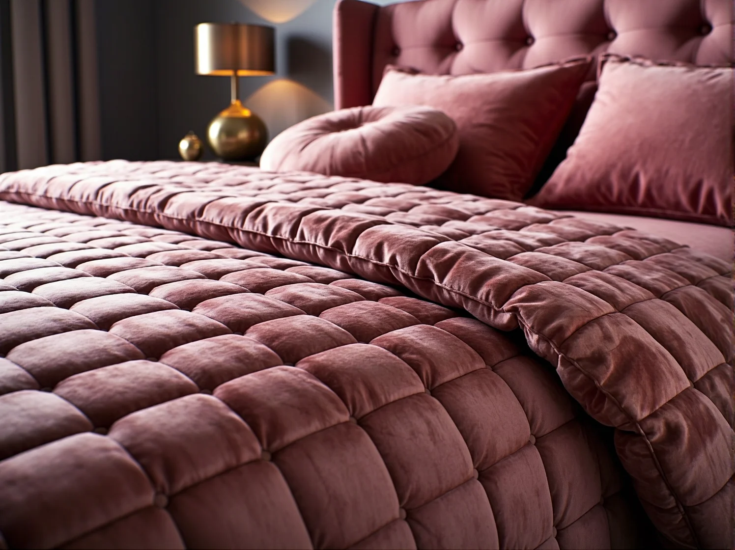 Lśniące, satynowe zasłony dodające blasku i elegancji wnętrzu w stylu glamour.