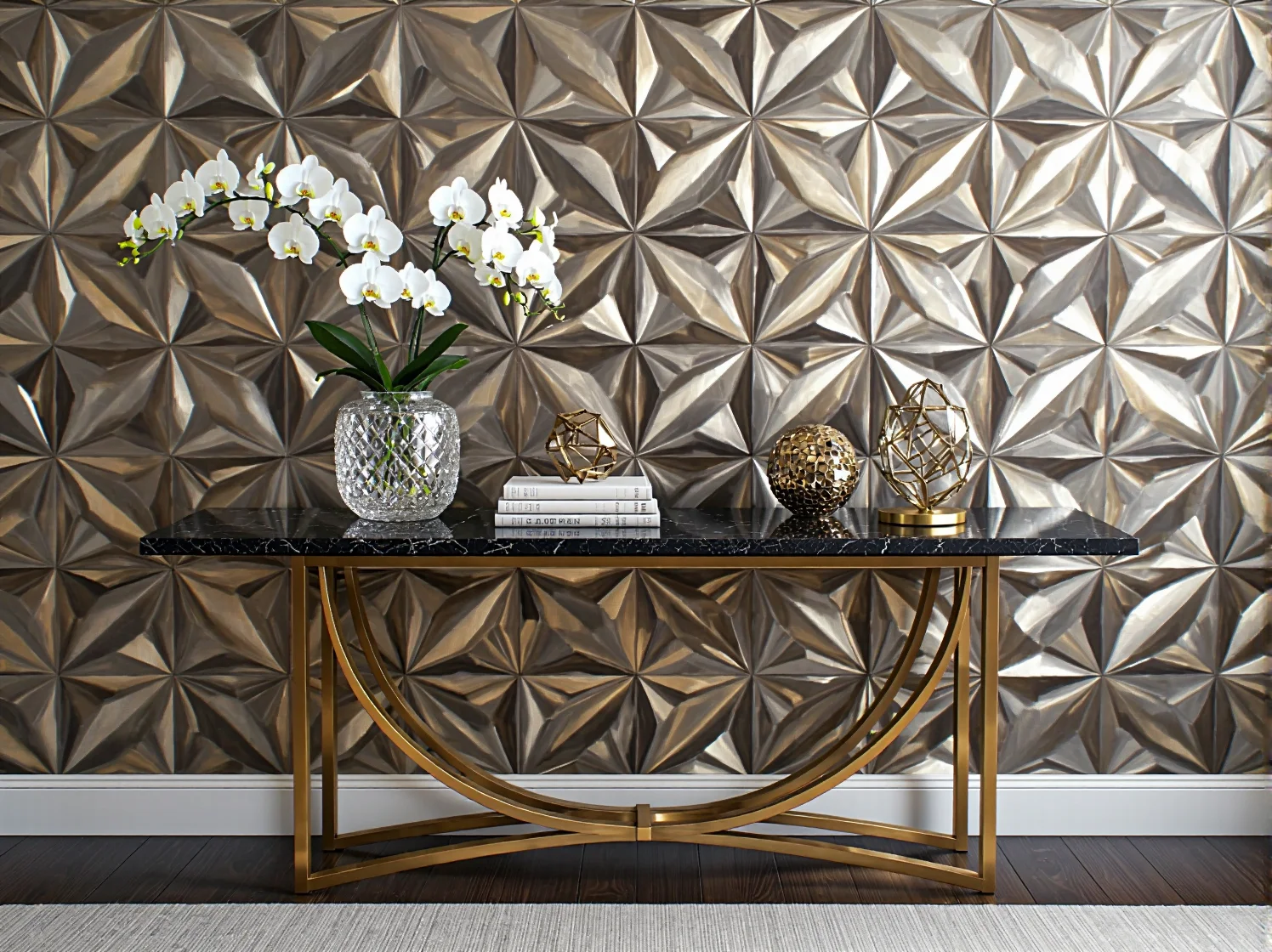 Kryształowy żyrandol LED w luksusowym salonie w stylu glamour